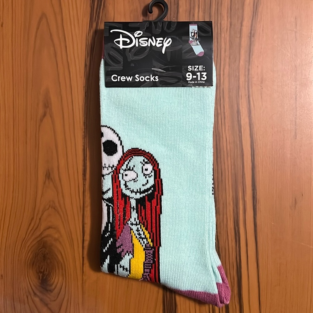 Disney Nightmare Before Christmas Crew Socks Size 9-13 NWT